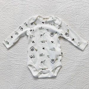 Rabbit +‎ Bear Organic Cotton Longsleeve Bodysuit, On the Farm
